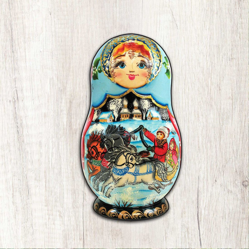 Troyka Horse Ride Nesting Doll Holiday Outdoor Decor Large Ornament by G. DeBrekht - Christmas Decor - 8115225M-0