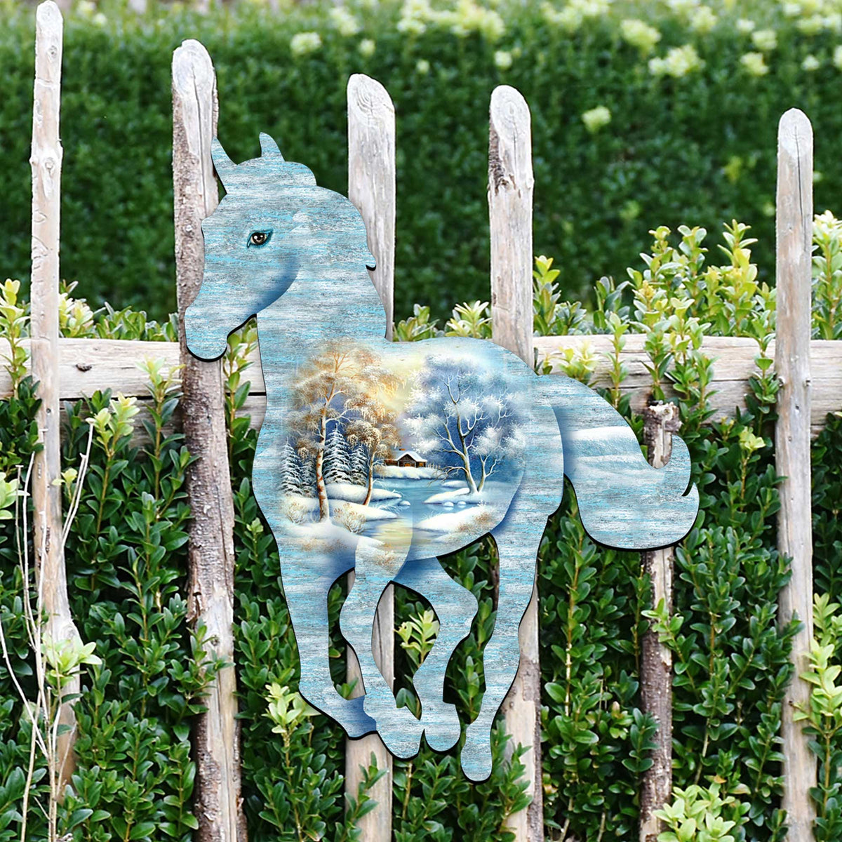 Running Horse Vintage Wildlife Door Decor - G. DeBrekht - Wildlife Holiday Decor - 8198155H-2