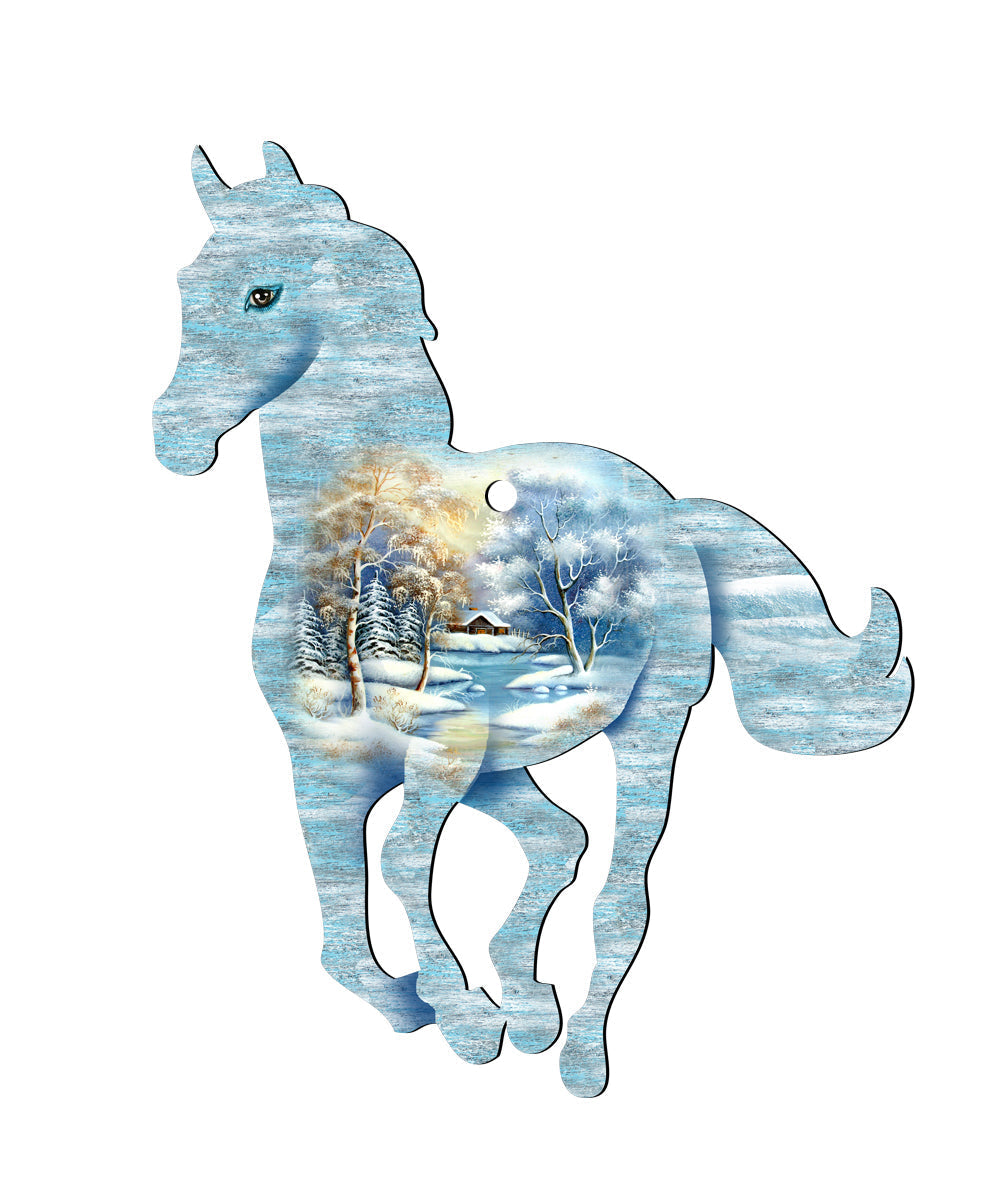 Running Horse Vintage Wildlife Door Decor - G. DeBrekht - Wildlife Holiday Decor - 8198155H-4
