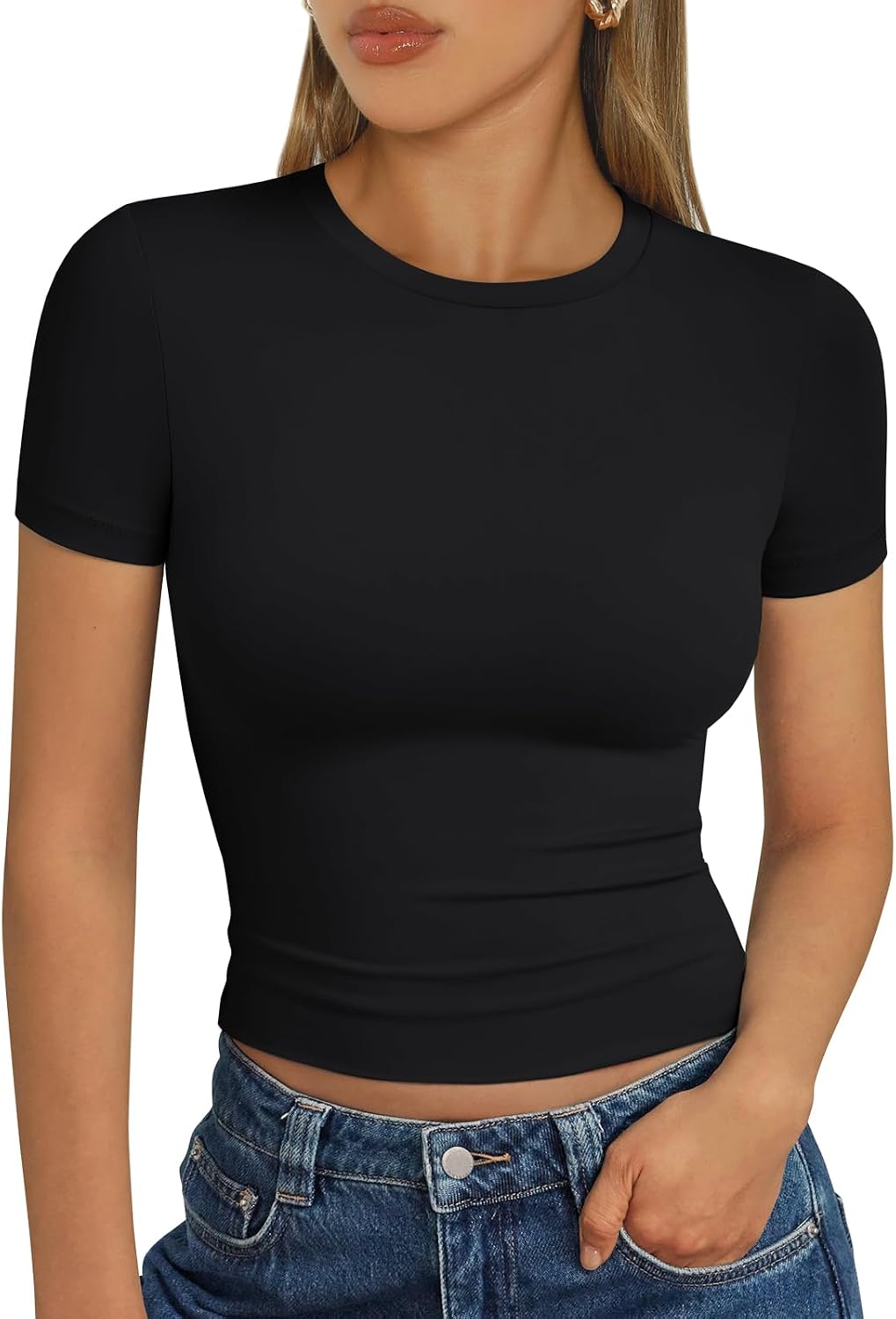 Trendy Queen Womens Short Sleeve T Shirt Basic Summer Top
