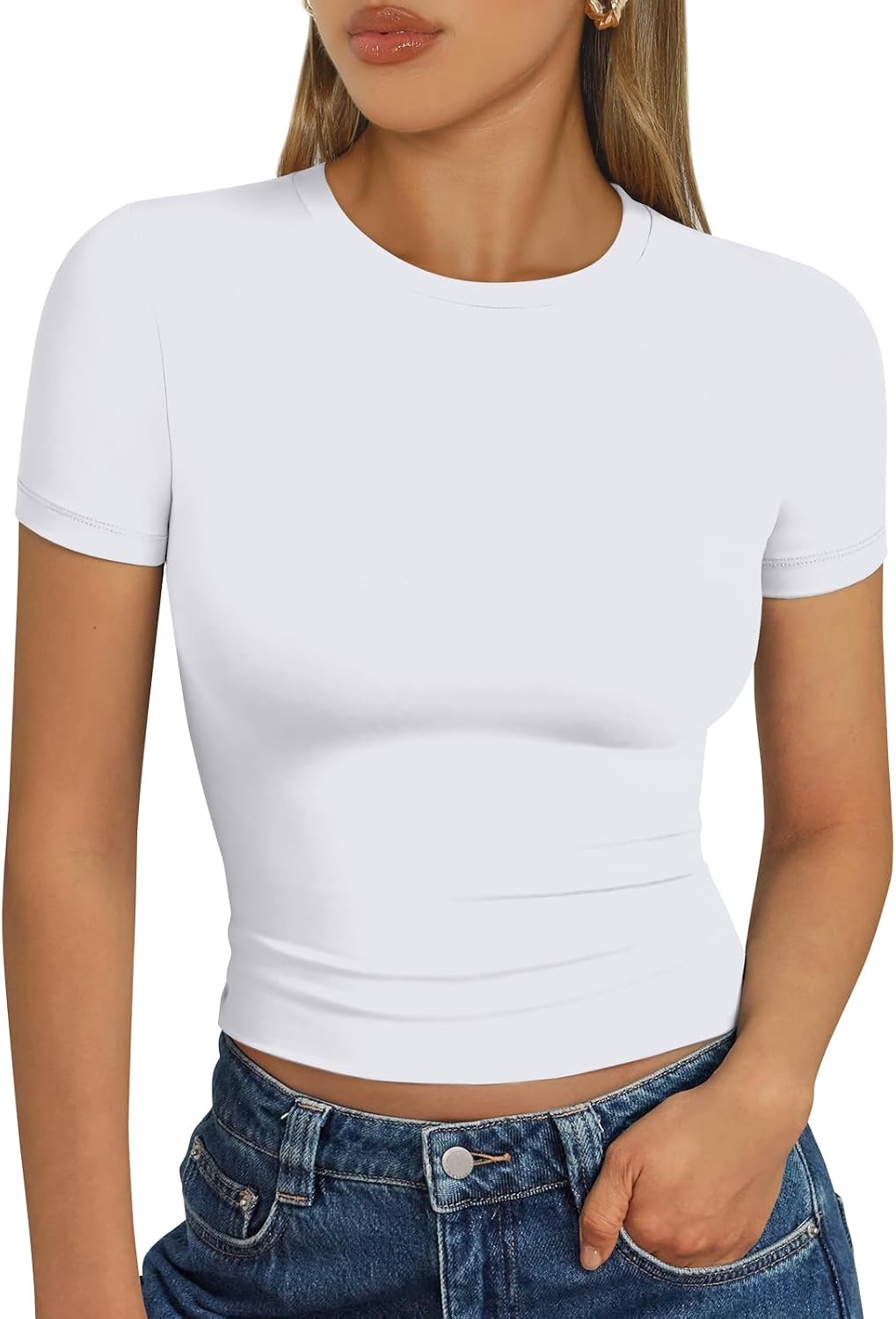 Trendy Queen Womens Short Sleeve T Shirt Basic Summer Top