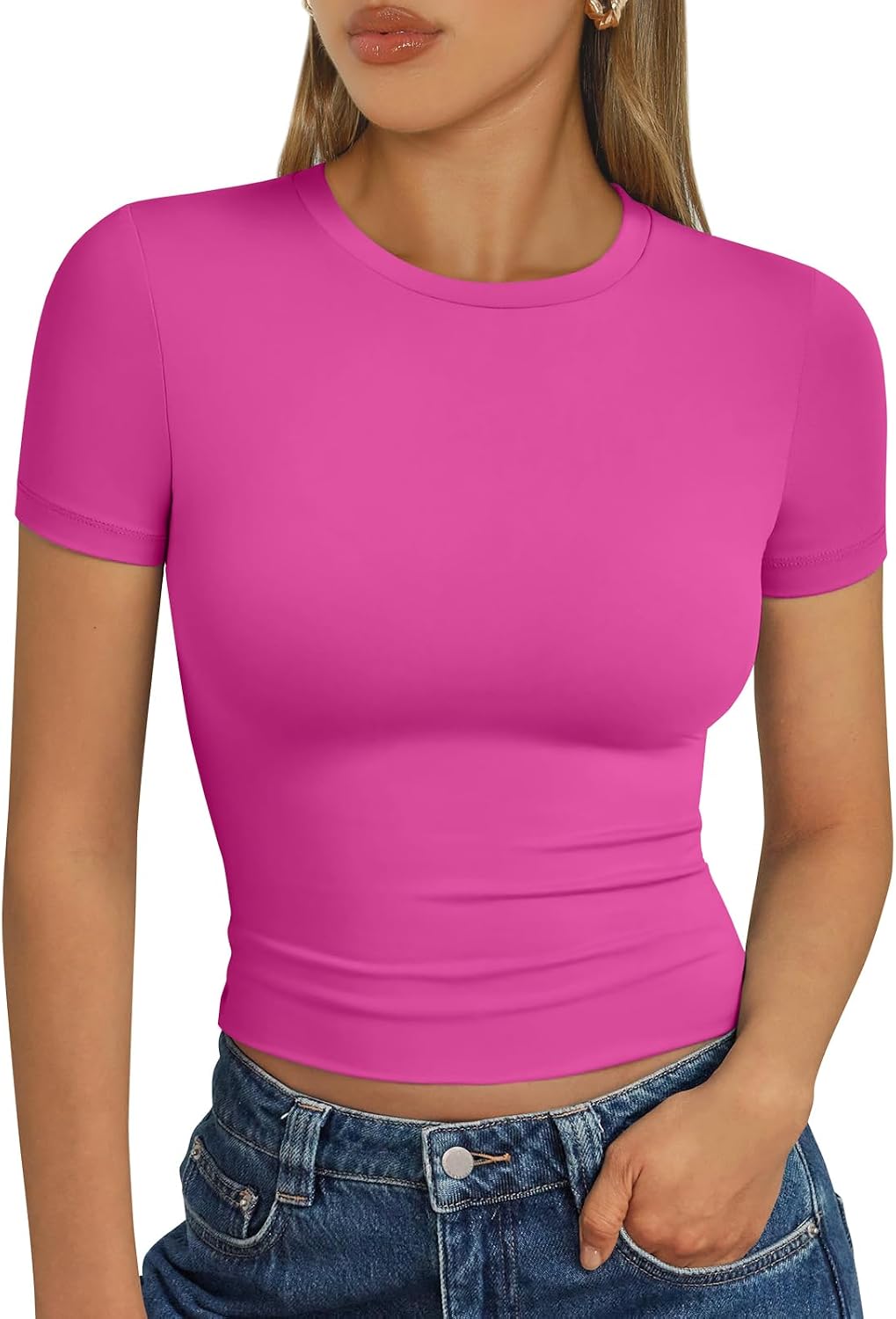Trendy Queen Womens Short Sleeve T Shirt Basic Summer Top