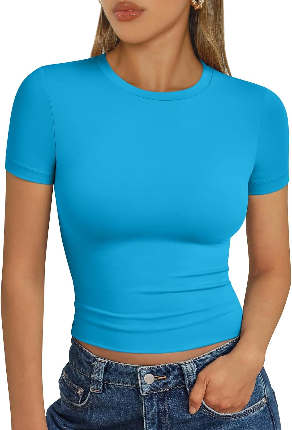 Trendy Queen Womens Short Sleeve T Shirt Basic Summer Top