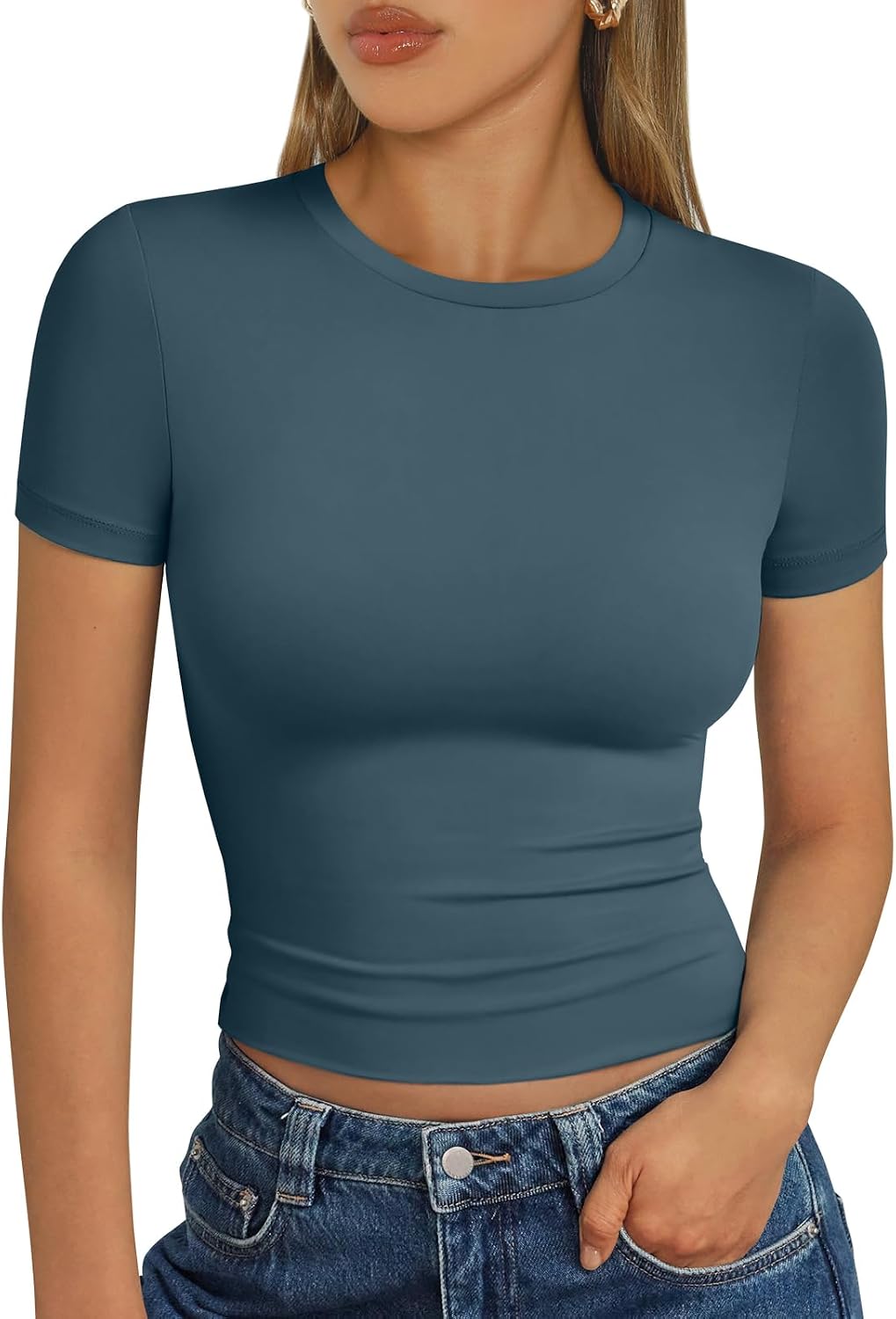 Trendy Queen Womens Short Sleeve T Shirt Basic Summer Top