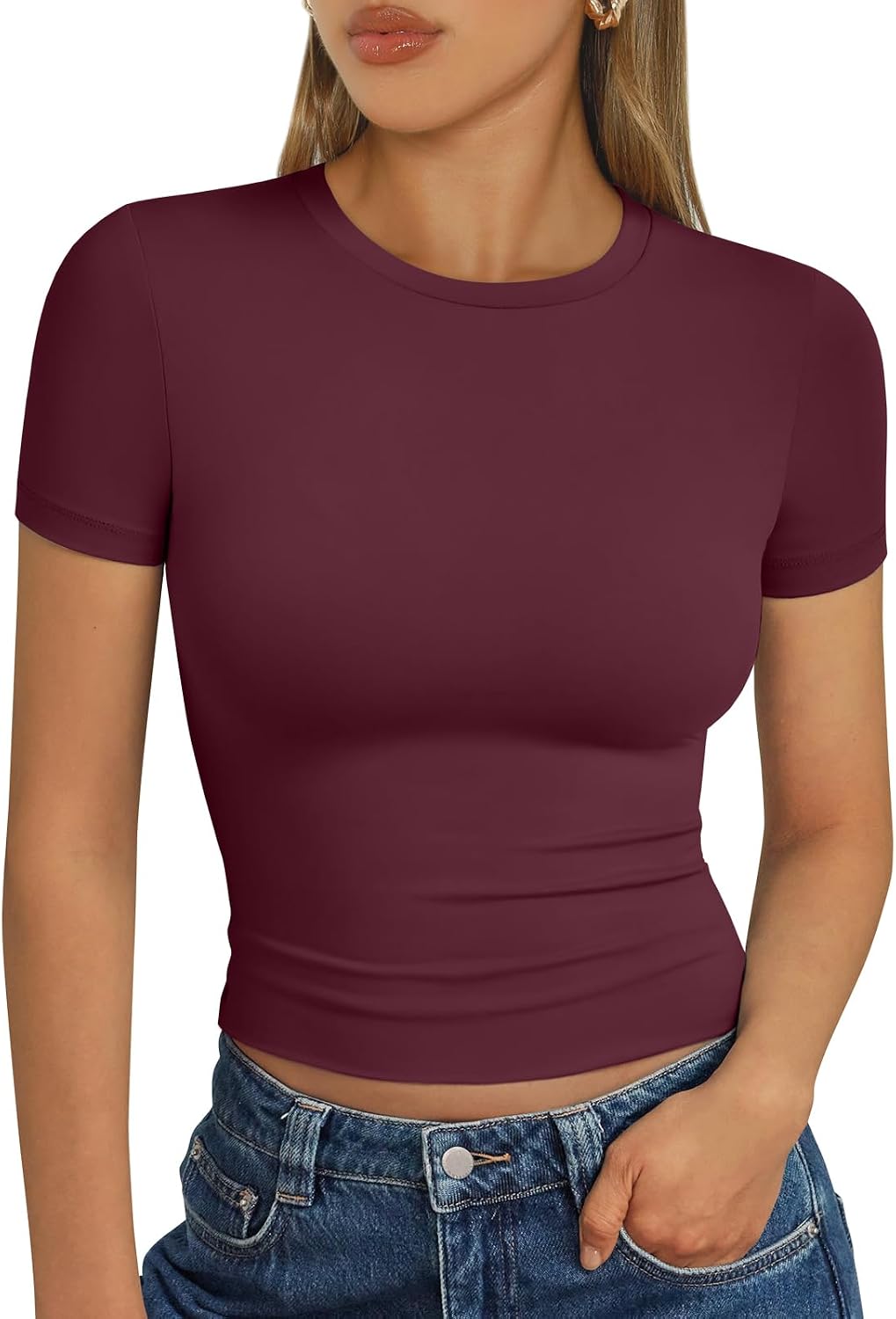 Trendy Queen Womens Short Sleeve T Shirt Basic Summer Top