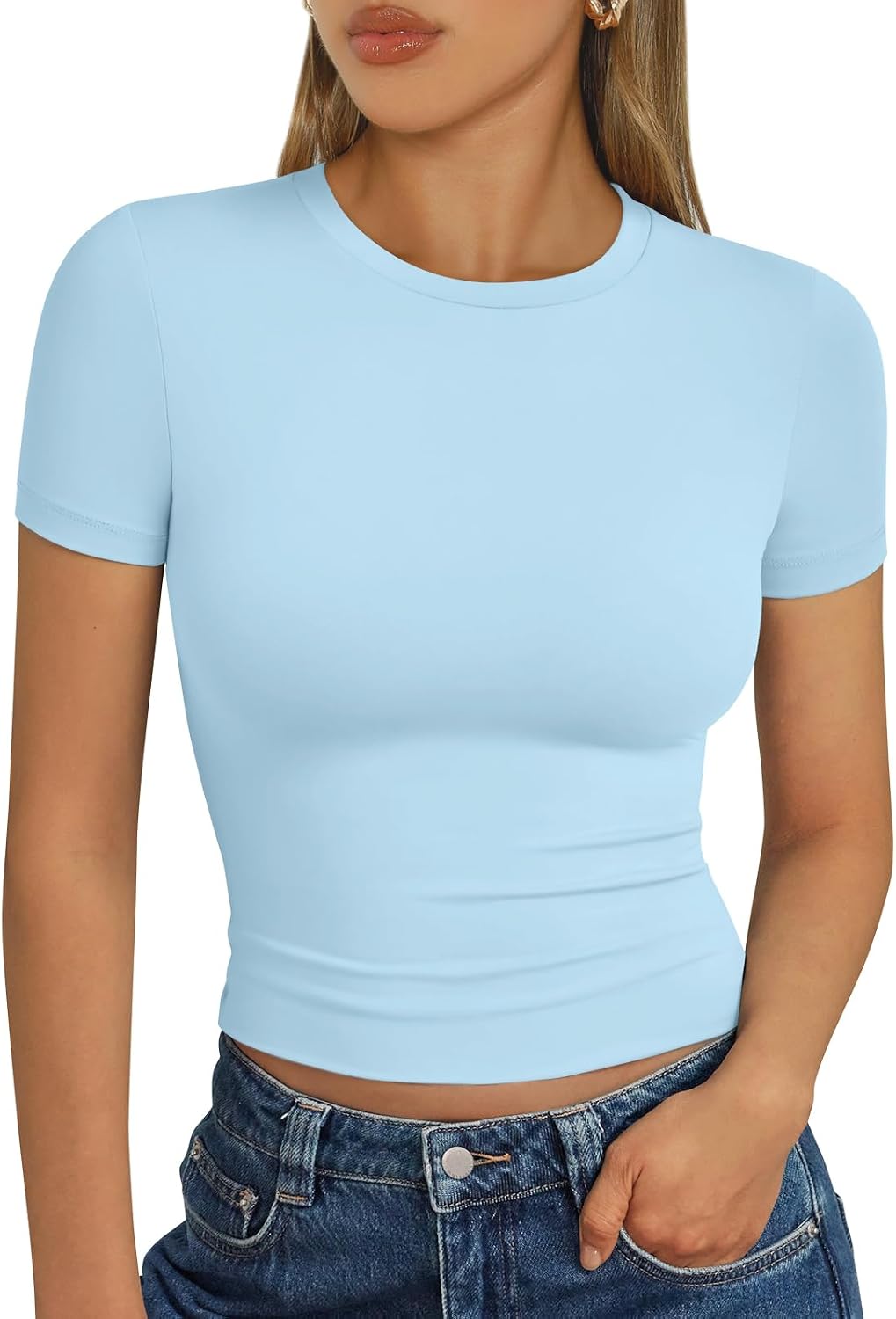 Trendy Queen Womens Short Sleeve T Shirt Basic Summer Top