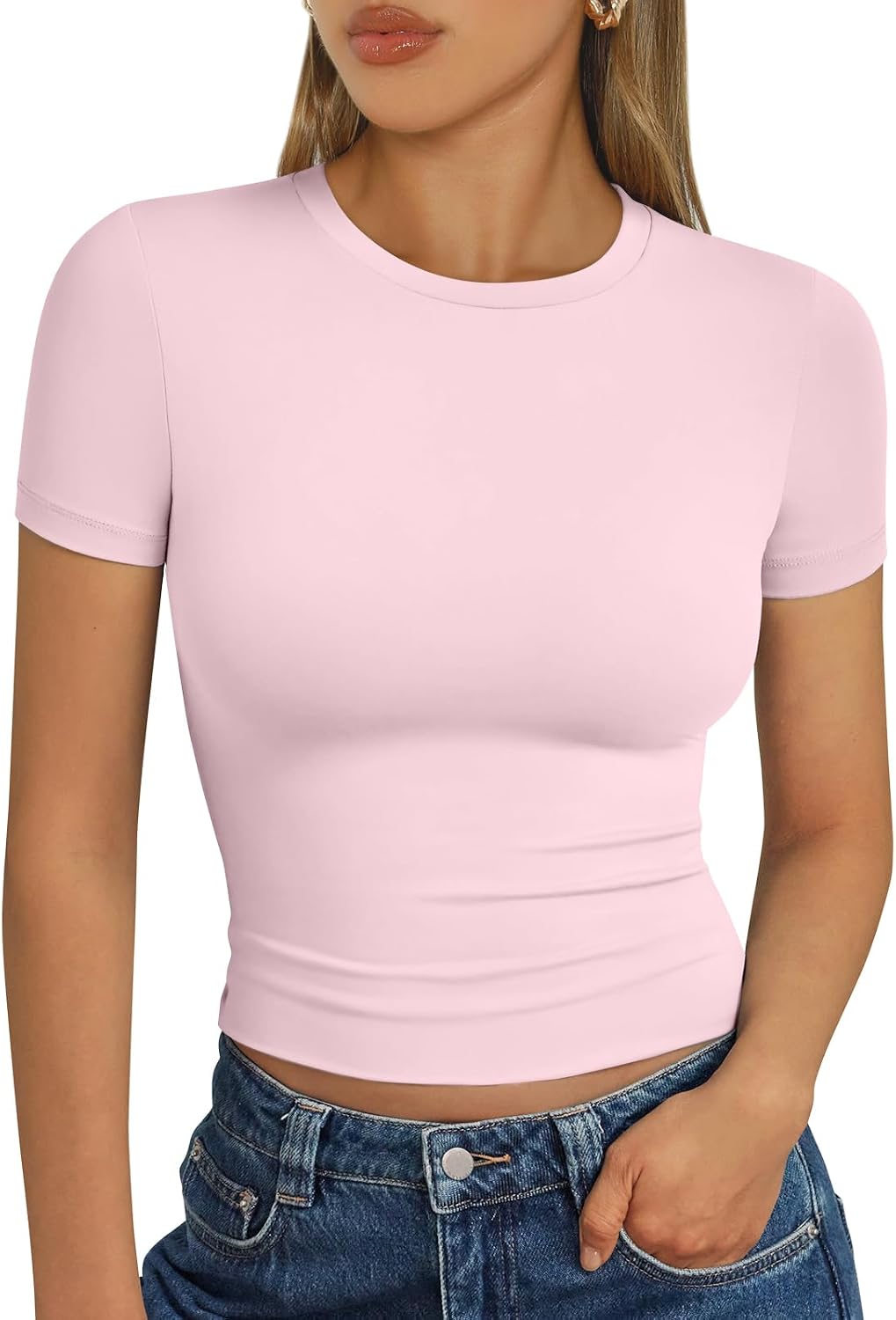 Trendy Queen Womens Short Sleeve T Shirt Basic Summer Top