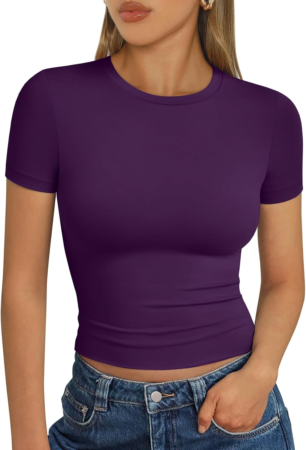 Trendy Queen Womens Short Sleeve T Shirt Basic Summer Top