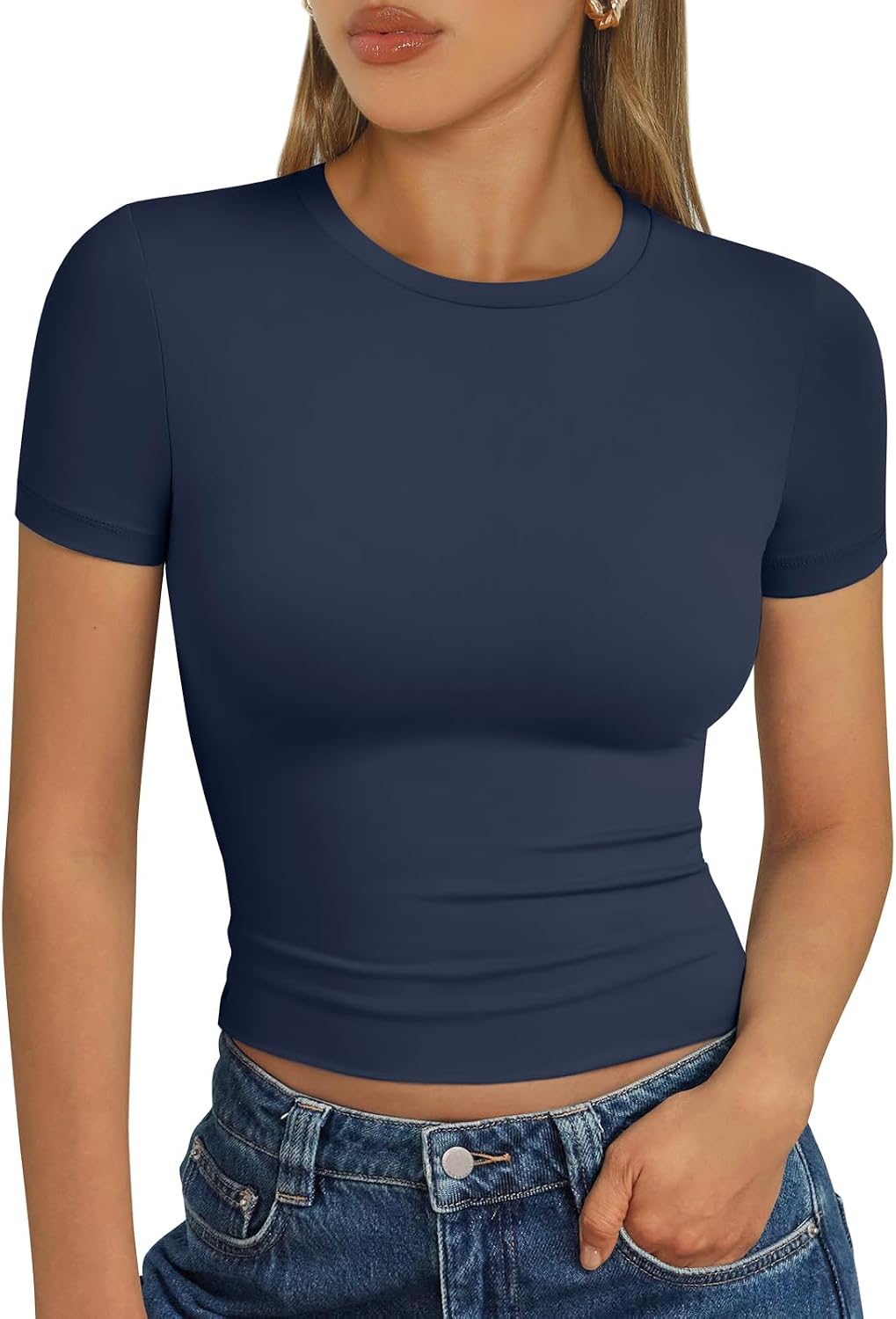 Trendy Queen Womens Short Sleeve T Shirt Basic Summer Top
