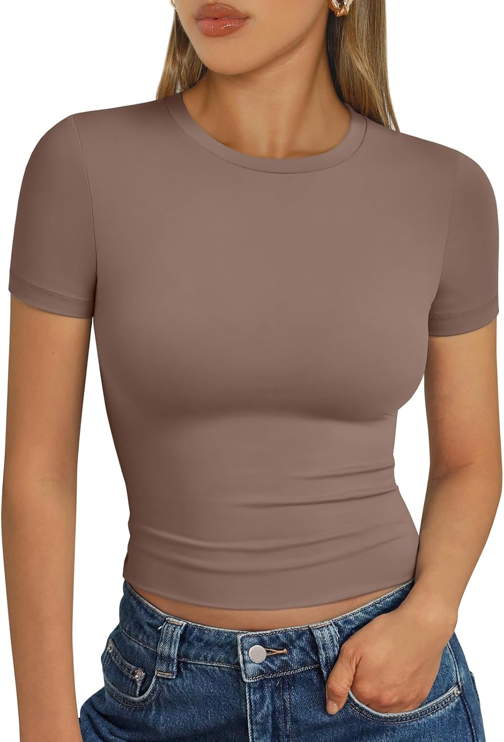 Trendy Queen Womens Short Sleeve T Shirt Basic Summer Top