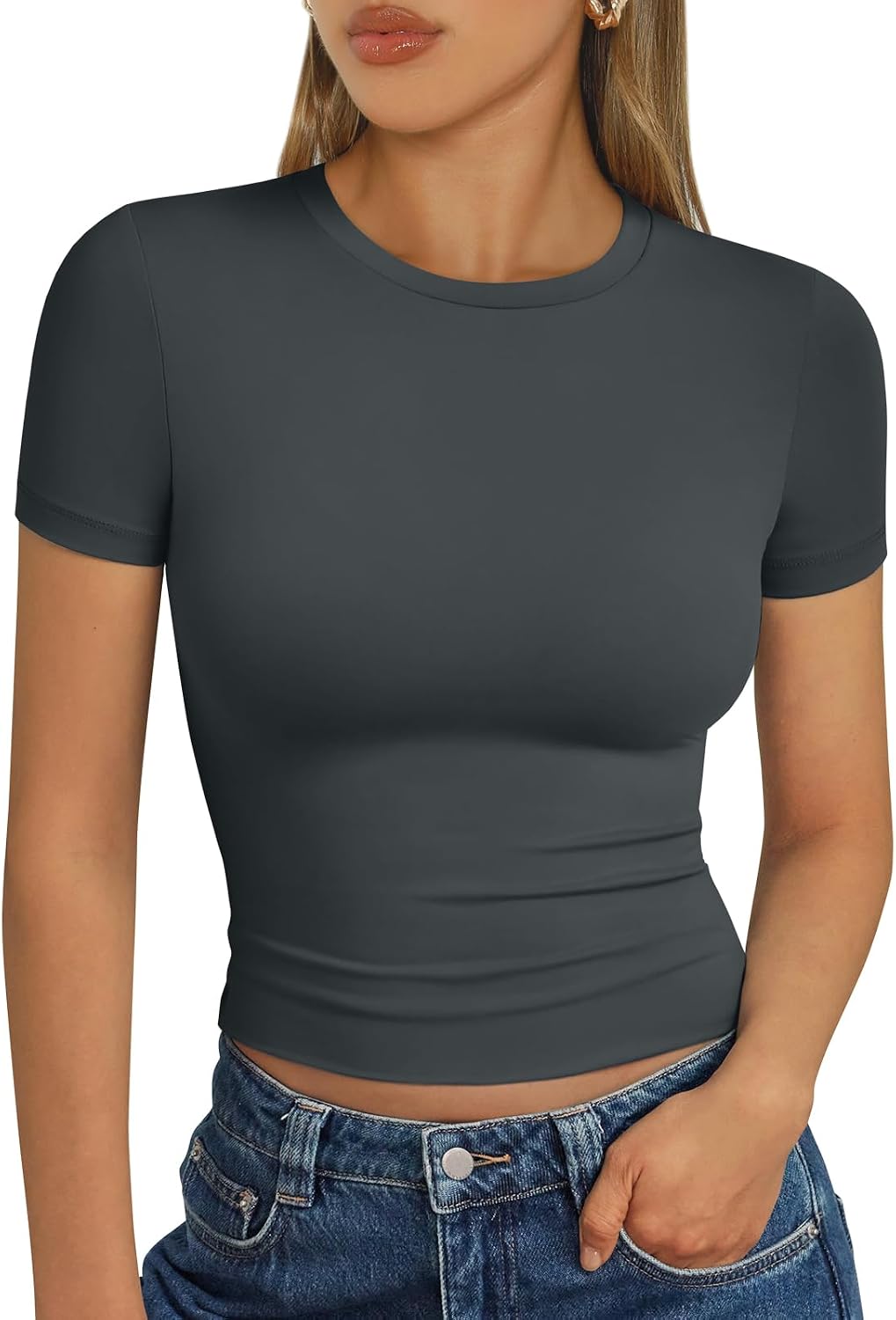 Trendy Queen Womens Short Sleeve T Shirt Basic Summer Top