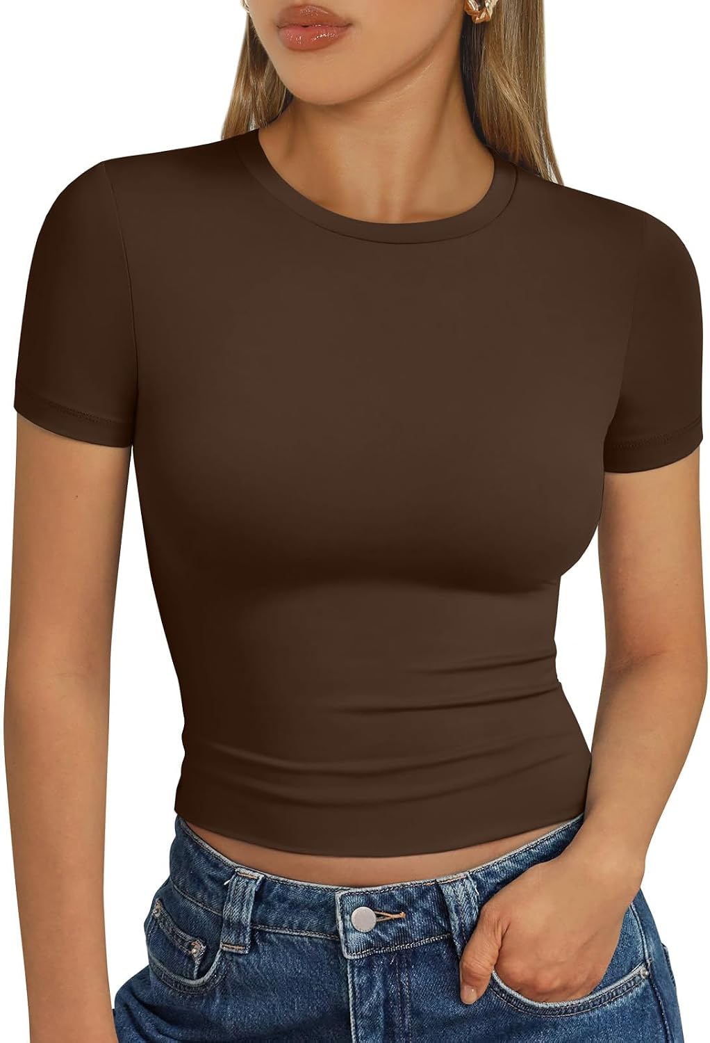 Trendy Queen Womens Short Sleeve T Shirt Basic Summer Top