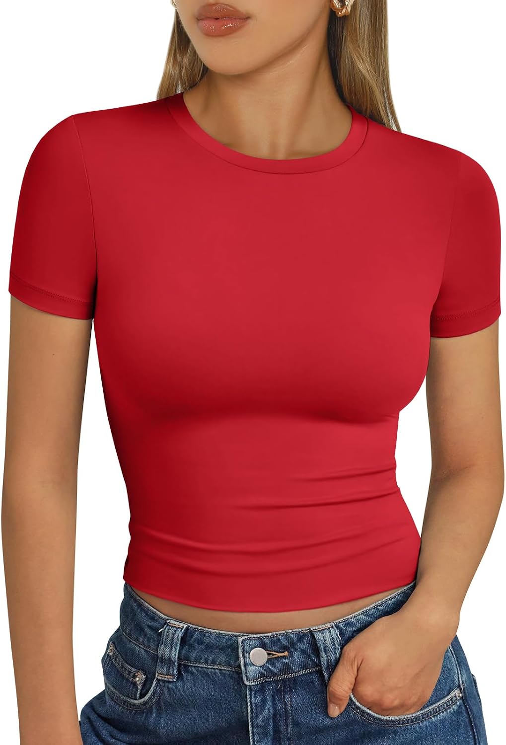 Trendy Queen Womens Short Sleeve T Shirt Basic Summer Top