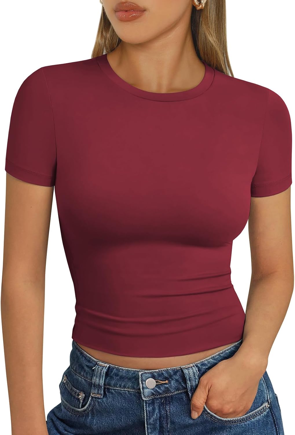 Trendy Queen Womens Short Sleeve T Shirt Basic Summer Top