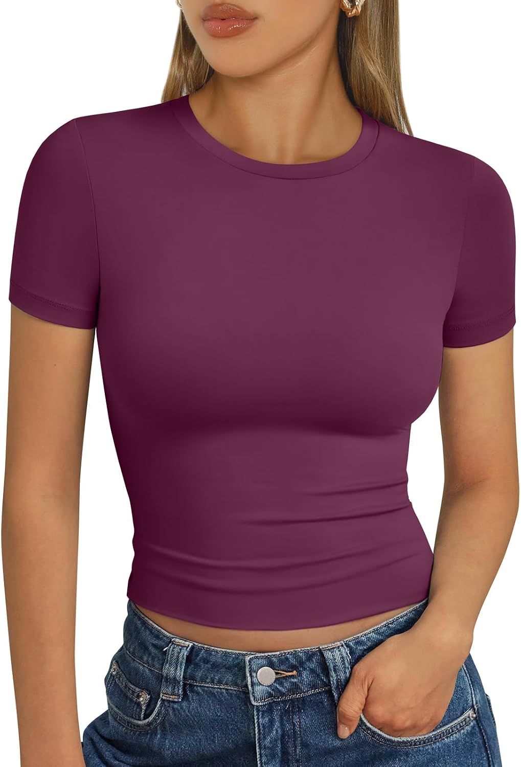 Trendy Queen Womens Short Sleeve T Shirt Basic Summer Top