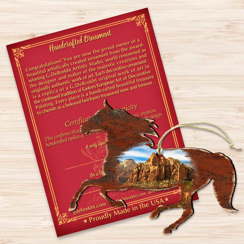 Horse Wooden Ornaments by Nature Wonders - Wildlife Holiday Decor - 81981582-3
