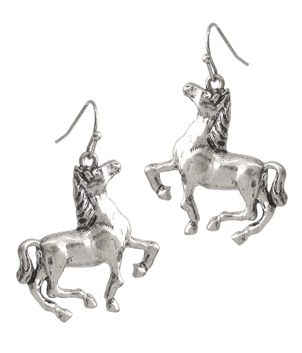 METAL HORSE EARRING-0